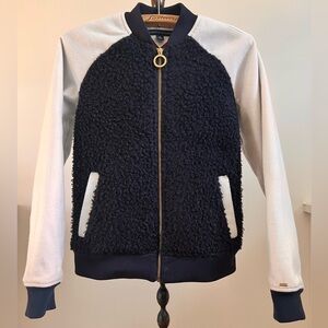 Tommy Hilfiger Navy and White Teddy Jacket